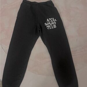 anti-social moms club navy sweats